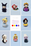 Princessses Disney au crochet et maléfiques et autres méchantes disney au crochet