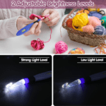 Crochet lumineux ergonomique