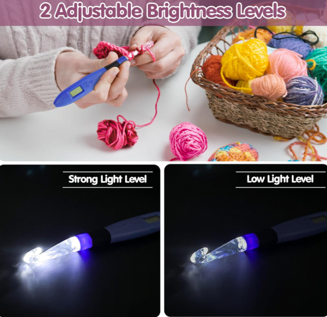 Crochet lumineux ergonomique