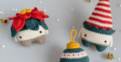 No&euml;l amigurumi mignon pour sapin