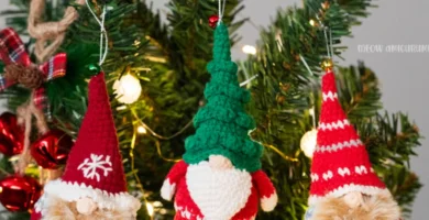 gnomes crochet pour sapin de no&euml;l