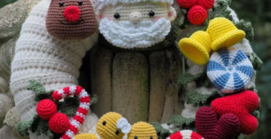 couronne no&euml;l crochet pour porte