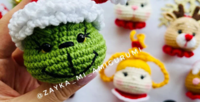 The Grinch d&eacute;coration de no&euml;l au crochet