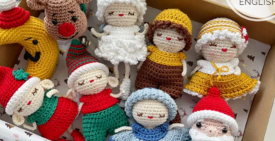 patron de no&euml;l au crochet &agrave; offrir