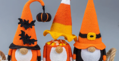 gnomes boite à bonbons halloween au crochet