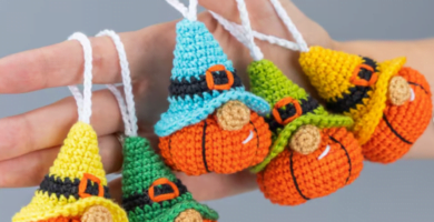 gnomes crochet halloween à pendre