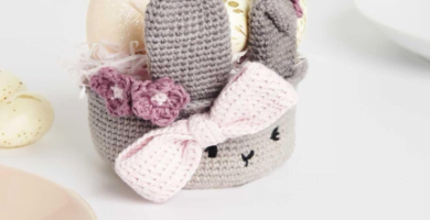 kit crochet ricorumi corbeille lapin (p&acirc;ques)