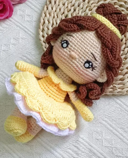 Belle de la belle et la b&ecirc;te au crochet patron payan etsy
