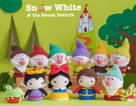 Disney crochet Amigurumi blanche neige et les 7 nains - Patron crochet Disney