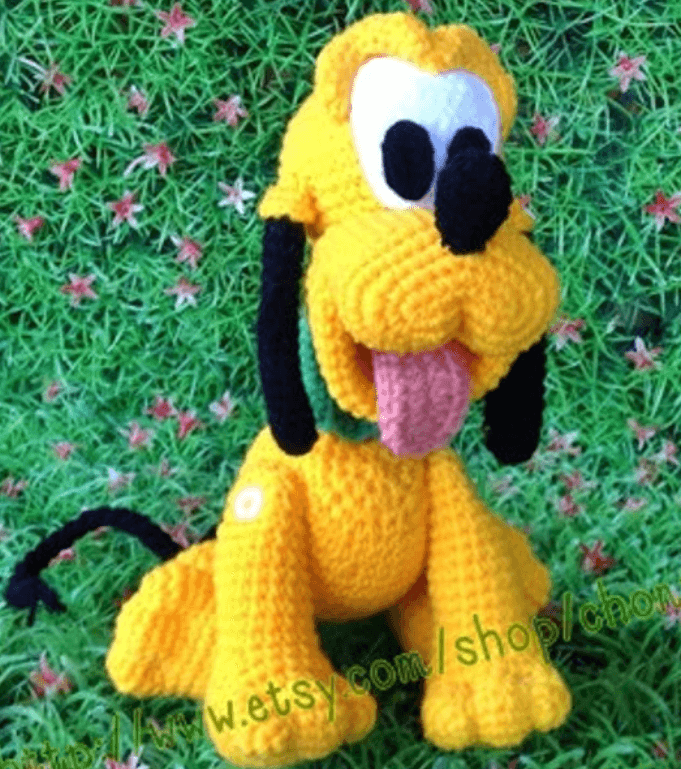 pluto au crochet Chien de Mickey
