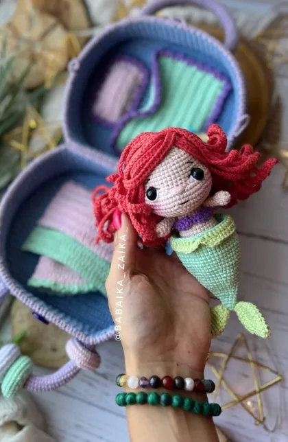 ariel disney au crochet patron etsy