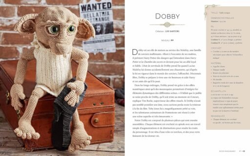 comment faire Amigurumi Dobby de harry potter - livre harry potter la magie du crochet 