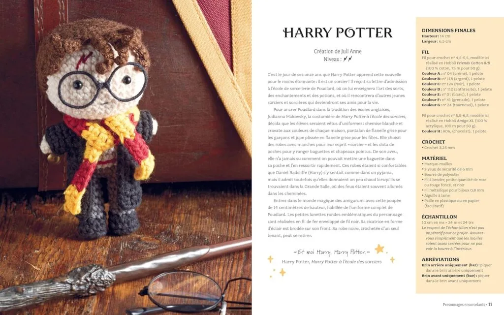 fil &agrave; utiliser pour faire un amigurumi harry potter au crochet