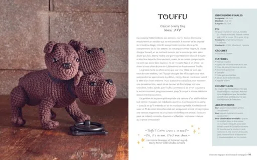 touffu amigurumi niveau expert du livre harry potter la magie du crochet