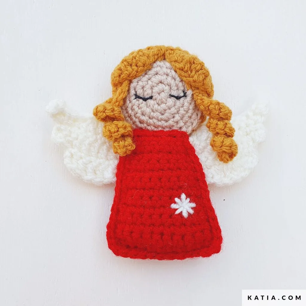 Ange de Noël au crochet pour sapin ou décos de noël fait main