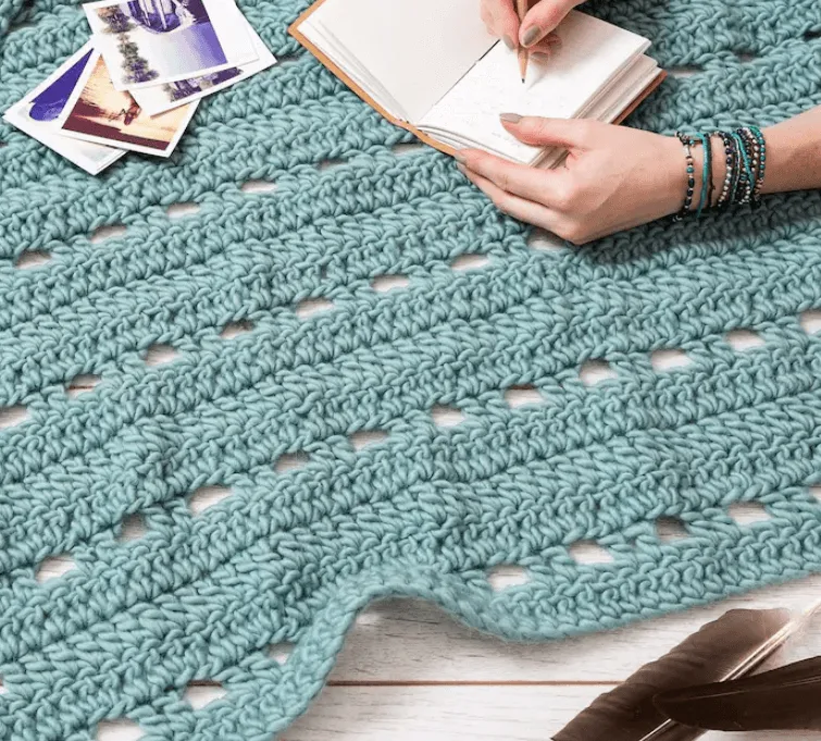 kit crochet couverture plaid