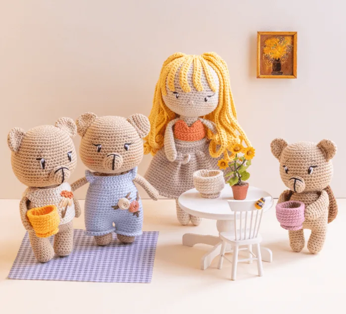 Boucle d'or et les 3 ours au crochet - les contes de notre enfance