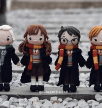 harry potter au crochet par lulu petite doll. Hermione amigurumi harry amigurumi ron amigurumi