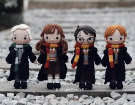 harry potter au crochet par lulu petite doll. Hermione amigurumi harry amigurumi ron amigurumi - patron crochet harry potter