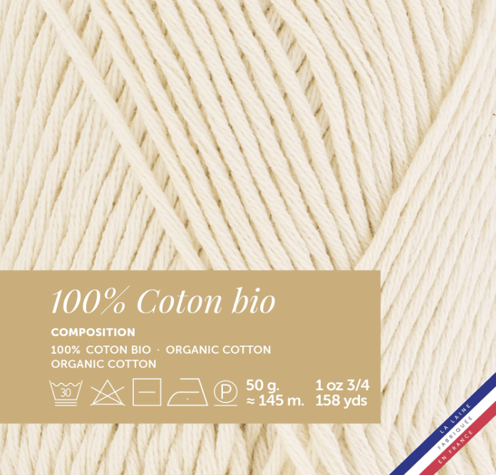 conton 100% bio fabriqué en France Bergère de France