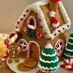 Maison Pain d'&eacute;pices et sapin au crochet