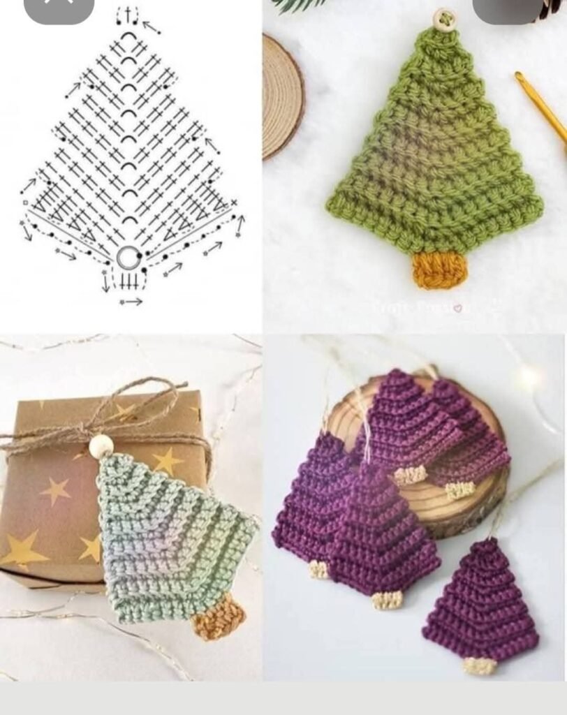 patron petit sapin à suspendre pour noel gratuit